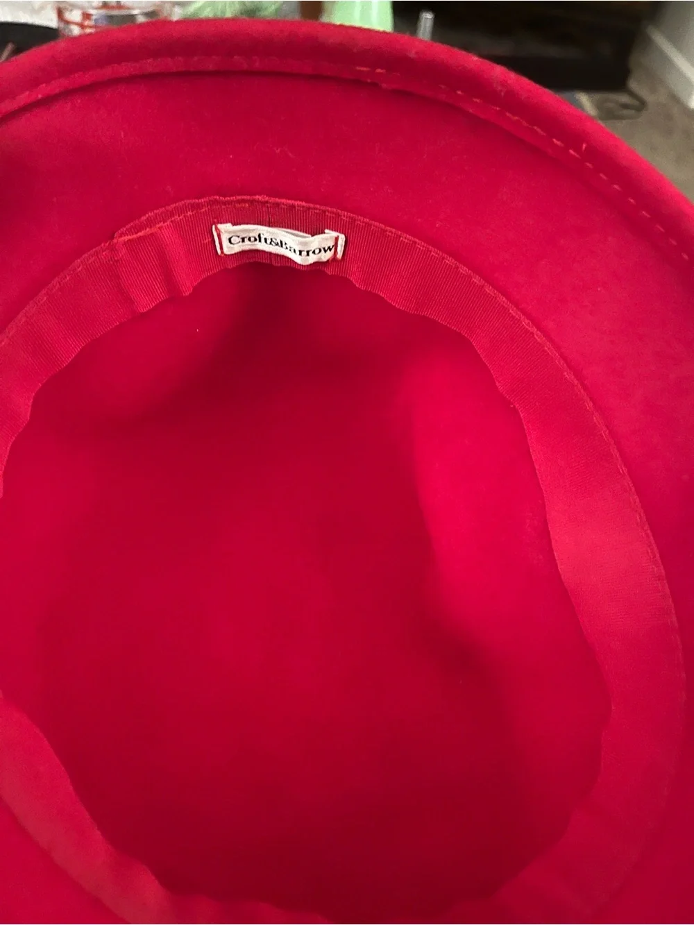 Red wool Felt Flower Cloche Hat - Women Accessories